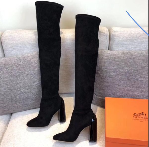 the latest fashion for women's luxury design boots with toe, thick heel and 9cm high thigh boots for women's breathable and elasti, Black
the latest fashion for women's luxury design boots with toe, thick heel and 9cm high thigh boots for women's breathable and elasti, Black