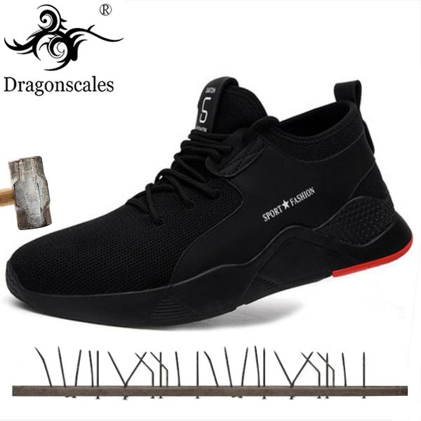men's work safety shoes steel toe cap fashion breathable sports shoes breathable lightweight comfortable summer, Black
men's work safety shoes steel toe cap fashion breathable sports shoes breathable lightweight comfortable summer, Black