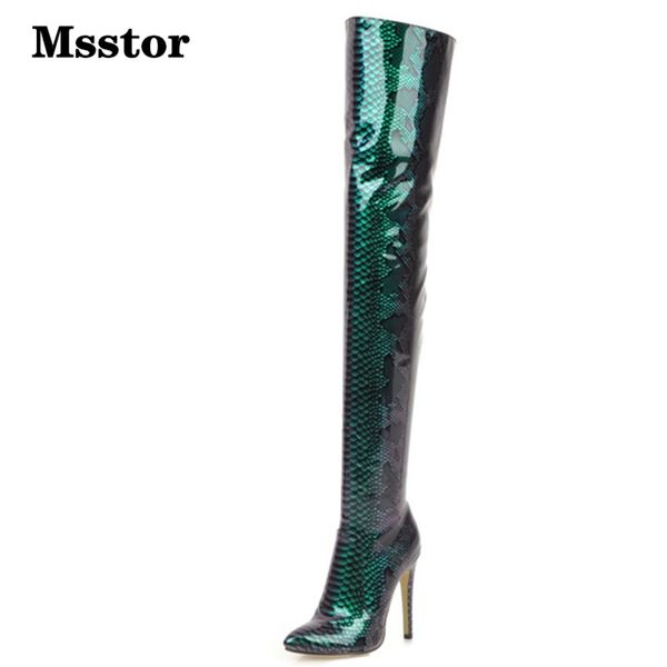 mixed colors over knee boots womens zipper pointed toe party patent leather high heels boots women thin heels winter, Black
mixed colors over knee boots womens zipper pointed toe party patent leather high heels boots women thin heels winter, Black