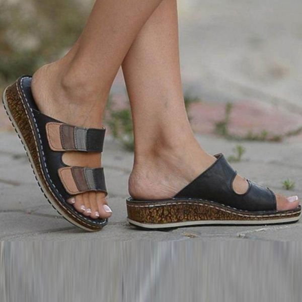 women flip flop 2019 summer open toe casual wedges non-slip slippers plus size chinelos mulher chanclas mujer pantoffels dames, Black
women flip flop 2019 summer open toe casual wedges non-slip slippers plus size chinelos mulher chanclas mujer pantoffels dames, Black