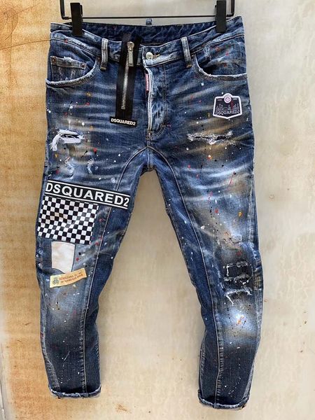 2019 men's korean version of the new fashion wild cut cut good version of the slim slimming jeans men's trousers men, Blue
2019 men's korean version of the new fashion wild cut cut good version of the slim slimming jeans men's trousers men, Blue