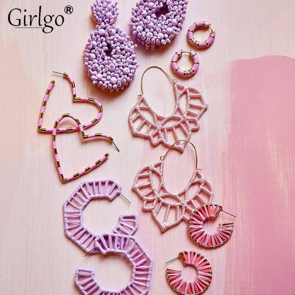 girlgo bohemian multi-color raffia handmade drop earrings women fashion beads geometric pendant earrings dropshipping wedding, Silver
girlgo bohemian multi-color raffia handmade drop earrings women fashion beads geometric pendant earrings dropshipping wedding, Silver