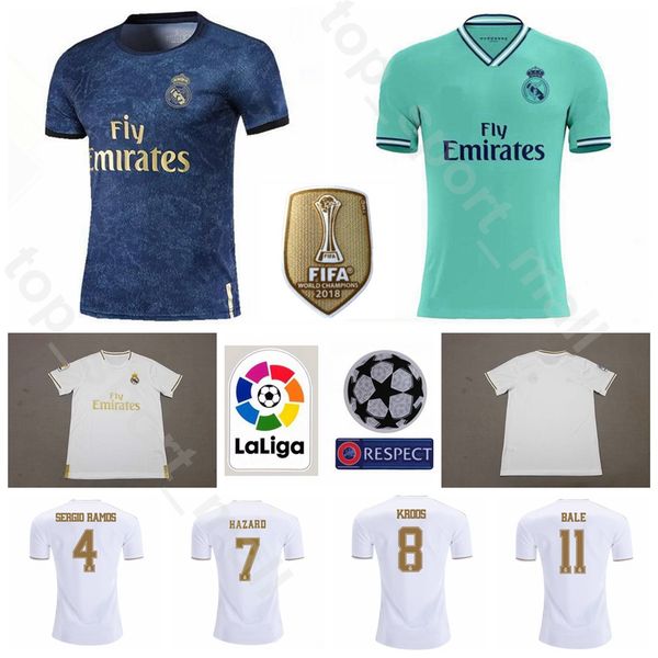19/20 season men soccer real madrid 7 hazard jersey 4 sergio ramos bale isco kroos football shirt kits uniform blue white green, Black;yellow
19/20 season men soccer real madrid 7 hazard jersey 4 sergio ramos bale isco kroos football shirt kits uniform blue white green, Black;yellow
