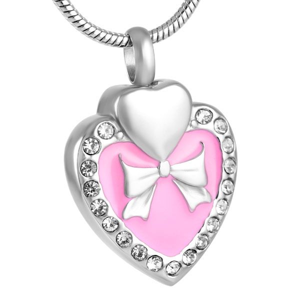 z123 pink heart-shaped diamond inlaid stainless steel cremation commemorative urn necklace pendant commemorative ashes + funnel low price, Silver
z123 pink heart-shaped diamond inlaid stainless steel cremation commemorative urn necklace pendant commemorative ashes + funnel low price, Silver