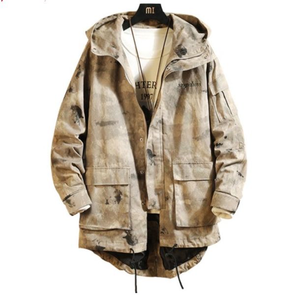 camo autumn long hooded jacket for men winter streetwear embroidery mens youth coat loose design camouflage male jackets, Black;brown
camo autumn long hooded jacket for men winter streetwear embroidery mens youth coat loose design camouflage male jackets, Black;brown