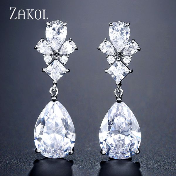 zakol new classic cubic zirconia water drop dangle earrings for women bridal wedding dinner jewelry birthday gift fsep2325, Silver
zakol new classic cubic zirconia water drop dangle earrings for women bridal wedding dinner jewelry birthday gift fsep2325, Silver