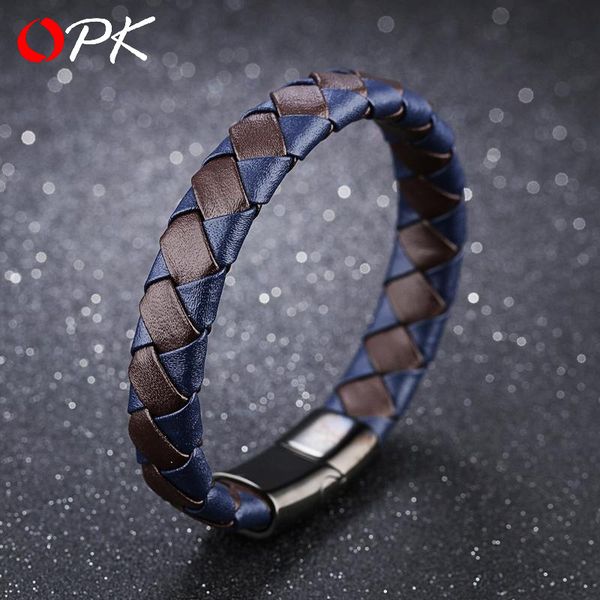 opk european and american accessories cowhide bracelet business style men's color bracelet gift, Golden;silver
opk european and american accessories cowhide bracelet business style men's color bracelet gift, Golden;silver