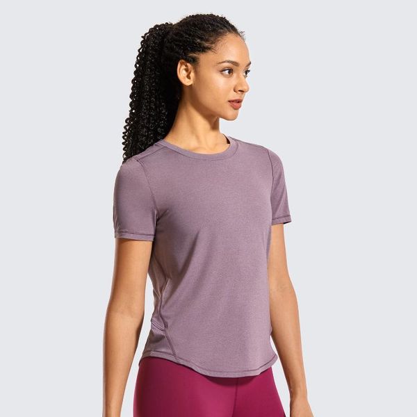 women's lightweight heather loose fit short sleeve sport shirt workout top, White;red
women's lightweight heather loose fit short sleeve sport shirt workout top, White;red