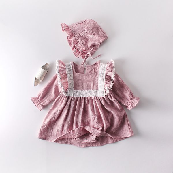 girl clothing new girls kids long sleeve round collar solid color lace ruffles style dress romper causal 100% cotton exquisite girls dresses, Red;yellow
girl clothing new girls kids long sleeve round collar solid color lace ruffles style dress romper causal 100% cotton exquisite girls dresses, Red;yellow