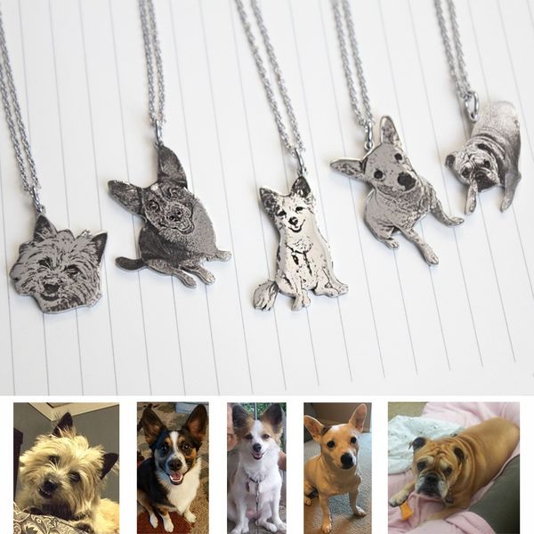 custom carved stainless steel pet p necklace custom necklace men and women gift, Silver
custom carved stainless steel pet p necklace custom necklace men and women gift, Silver
