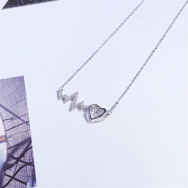 new trendy style heart beat girls choker pendant necklaces 925 sterling sliver crystal cz stones women female 2020, Golden;silver
new trendy style heart beat girls choker pendant necklaces 925 sterling sliver crystal cz stones women female 2020, Golden;silver