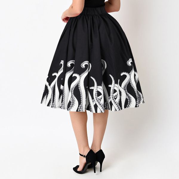 ocs print women skirt high waisted pleated skirts female party beach clothes long loose girl gift, Black
ocs print women skirt high waisted pleated skirts female party beach clothes long loose girl gift, Black