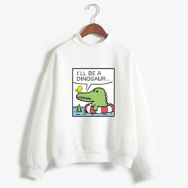 2020 autumn winter i'll be a dinosaur crocodile swimming spoof turtleneck sweater, Black
2020 autumn winter i'll be a dinosaur crocodile swimming spoof turtleneck sweater, Black