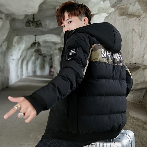 men's cotton coat new camouflage down jacket large size handsome thick cotton jacket winter men's clothing trend, Black
men's cotton coat new camouflage down jacket large size handsome thick cotton jacket winter men's clothing trend, Black