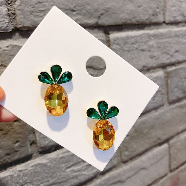korea style girl earrings cute rhinestone fruit pineapple simple flower drop earrings for women fashion jewelry accessories, Silver
korea style girl earrings cute rhinestone fruit pineapple simple flower drop earrings for women fashion jewelry accessories, Silver