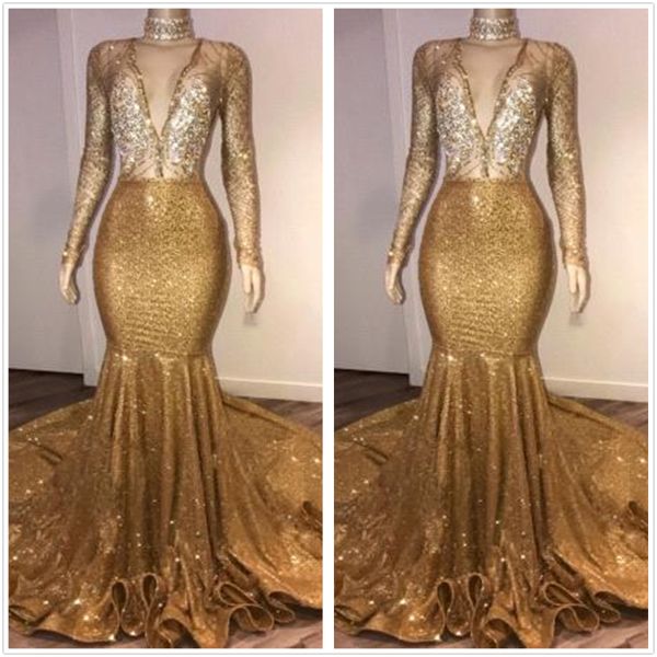 gold sequins long sleeves mermaid prom dresses 2020 v neck applique long formal evening gowns graduation party dresses bc3988, Black
gold sequins long sleeves mermaid prom dresses 2020 v neck applique long formal evening gowns graduation party dresses bc3988, Black