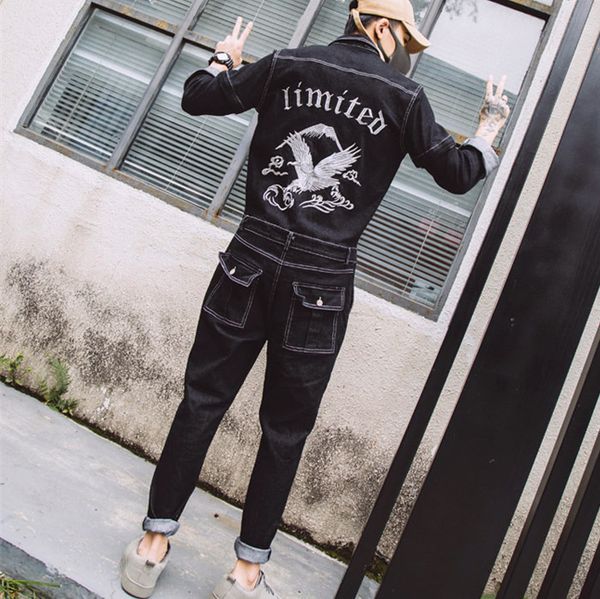 jeans jumpsuits men one piece overalls cotton ripped denim rompers embroidery design spring summer autumn male clothes 2019 new, Blue
jeans jumpsuits men one piece overalls cotton ripped denim rompers embroidery design spring summer autumn male clothes 2019 new, Blue