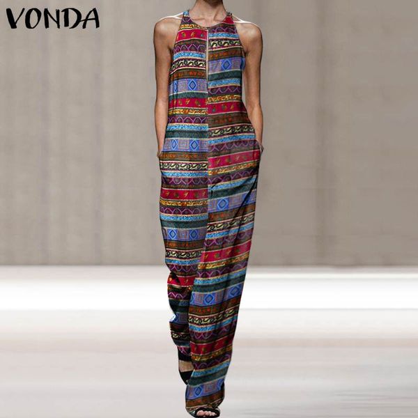 women summer jumpsuit bohemian vintage printed long pants loose playsuit pantalon sleeveless rompers vonda cotton overalls, Black;white
women summer jumpsuit bohemian vintage printed long pants loose playsuit pantalon sleeveless rompers vonda cotton overalls, Black;white