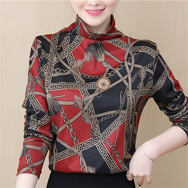 2019 autumn winter new fashion women and blouses long sleeve turtleneck print shirts casual lady plus size clothing blusas, White
2019 autumn winter new fashion women and blouses long sleeve turtleneck print shirts casual lady plus size clothing blusas, White