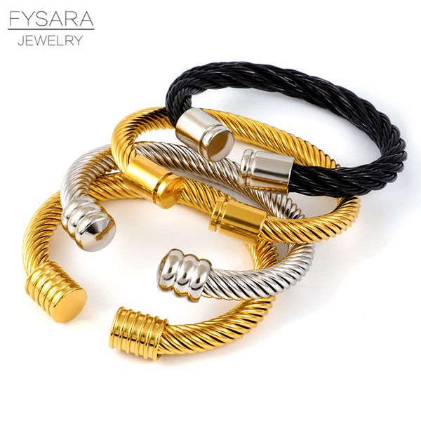 fysara vintage braided open fashion cuff bangles for men male jewelry ancient stainless steel sporty charm bracelets bangles, Black
fysara vintage braided open fashion cuff bangles for men male jewelry ancient stainless steel sporty charm bracelets bangles, Black