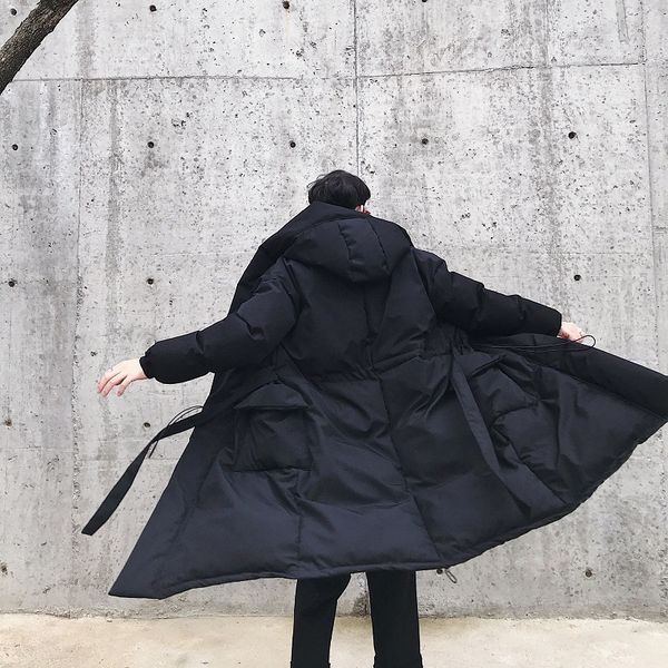men japan streetwear hip hop winter thick ribbon long casual cotton padded hooded jacket male gothic loose parkas coat overcoat, Black
men japan streetwear hip hop winter thick ribbon long casual cotton padded hooded jacket male gothic loose parkas coat overcoat, Black