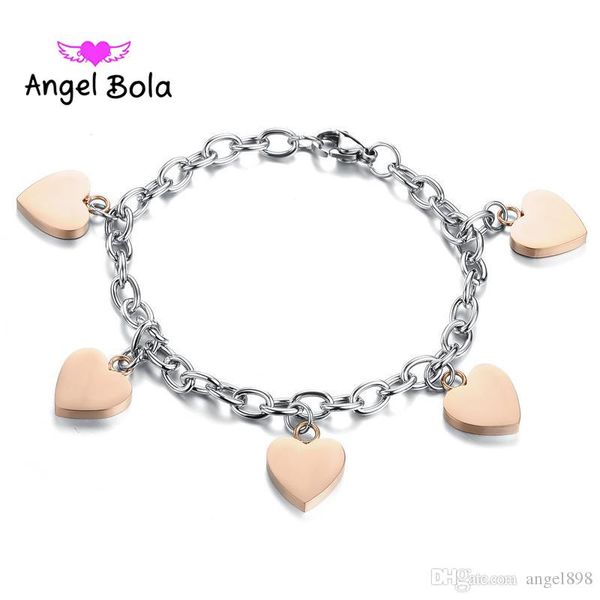 new luxurious romantic stainless steel girl bracelet cute college style rose gold love smooth bracelet for women, Black
new luxurious romantic stainless steel girl bracelet cute college style rose gold love smooth bracelet for women, Black
