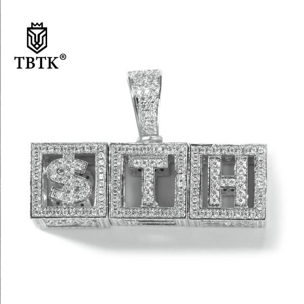 tbtk birthday present custom name square initial block letter zircon pendant tennis chain hiphop style necklace, Silver
tbtk birthday present custom name square initial block letter zircon pendant tennis chain hiphop style necklace, Silver