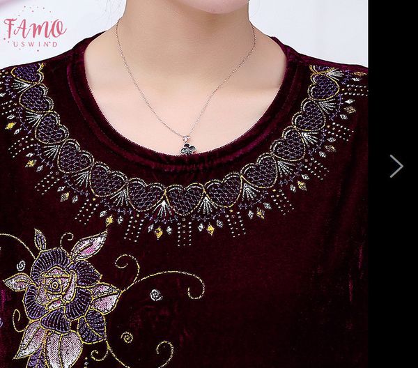 velvet t shirts middle age mother long sleeves spring fall o neck bottoming shirt women tee shirt grandma wear clothes, White
velvet t shirts middle age mother long sleeves spring fall o neck bottoming shirt women tee shirt grandma wear clothes, White
