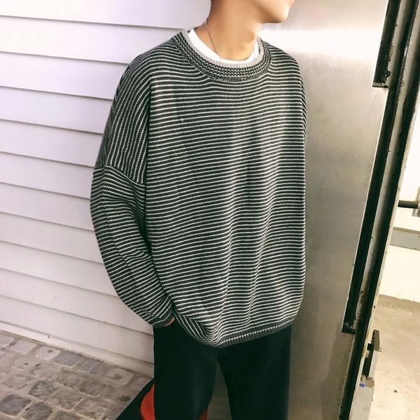 2018 новые мужские модные брендовые пальто полосатая вязаная одежда свободные повседневные свитера в теплом шерстяном пуловере плюс размер s, White;black
2018 новые мужские модные брендовые пальто полосатая вязаная одежда свободные повседневные свитера в теплом шерстяном пуловере плюс размер s, White;black