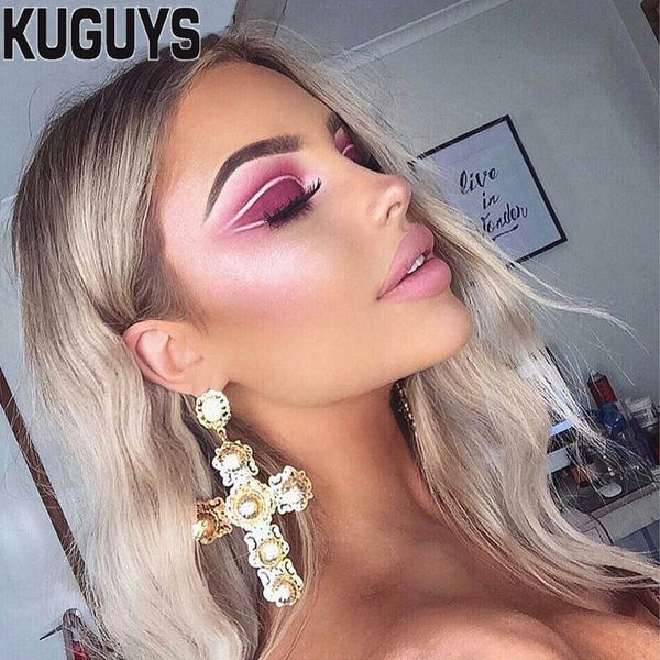 kuguys trendy jewelry gold cross large earrings for women pendientes hyperbole vintage long drop earring brincos accessories, Silver
kuguys trendy jewelry gold cross large earrings for women pendientes hyperbole vintage long drop earring brincos accessories, Silver