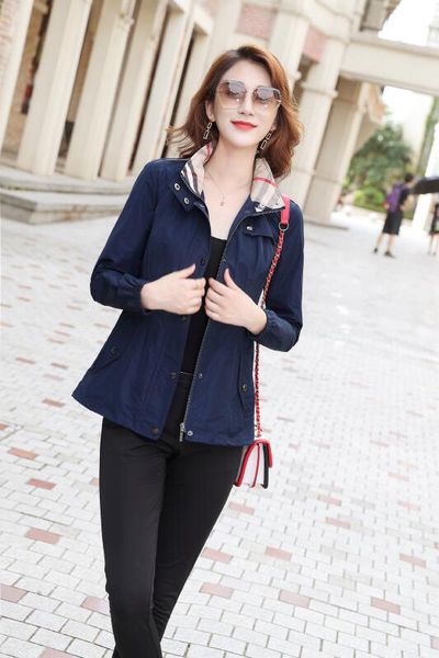 women's british style autumn new fashion jacket female english style wind casual waterproof lapel short coat simple solid color a01z, Black;brown
women's british style autumn new fashion jacket female english style wind casual waterproof lapel short coat simple solid color a01z, Black;brown