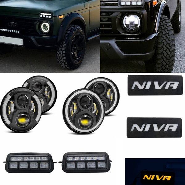 for lada niva 7inch led headlight hi/low beam light halo angle eyes drl headlamp 1 set led rear lights for lada niva 4x4 1995
for lada niva 7inch led headlight hi/low beam light halo angle eyes drl headlamp 1 set led rear lights for lada niva 4x4 1995
