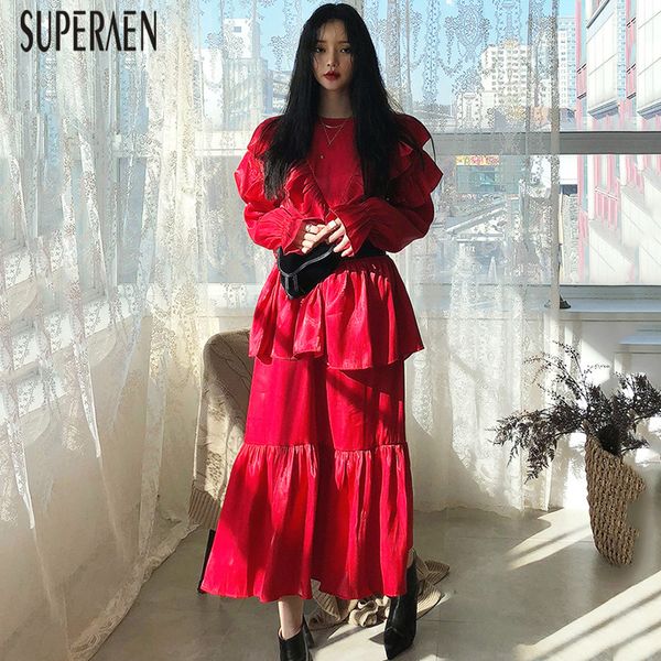 superaen korean style women dress round neck autumn and winter new 2019 ladies dress ruffled solid color fashion women clothing, Black;gray
superaen korean style women dress round neck autumn and winter new 2019 ladies dress ruffled solid color fashion women clothing, Black;gray