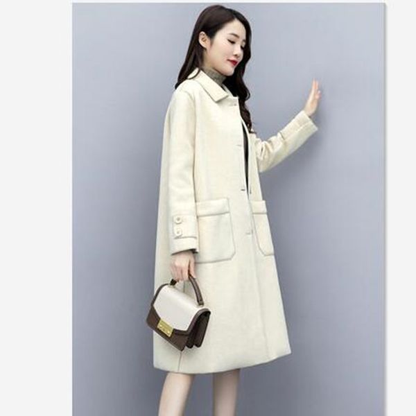 brand wool women jacket elegant wool long outerwear korean coats fashion autumn and winter loose woolen coats ok180, Black
brand wool women jacket elegant wool long outerwear korean coats fashion autumn and winter loose woolen coats ok180, Black