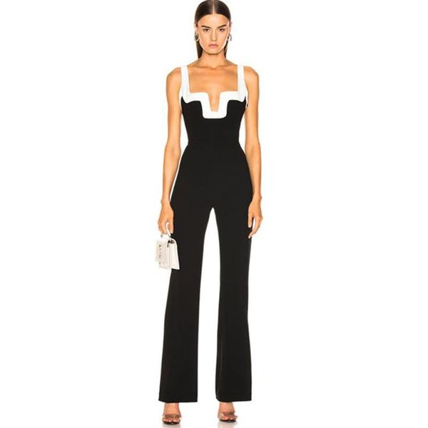 miss water new summer women bandage jumpsuit spaghetti strap sleeveless long jumpsuit club celebrity evening party, Black;white
miss water new summer women bandage jumpsuit spaghetti strap sleeveless long jumpsuit club celebrity evening party, Black;white