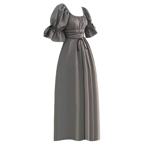 streetwear vintage summer dress 2019 short puff sleeve o-neck women clothes 2019 woman dress elegant evening robe femme, Black;gray
streetwear vintage summer dress 2019 short puff sleeve o-neck women clothes 2019 woman dress elegant evening robe femme, Black;gray