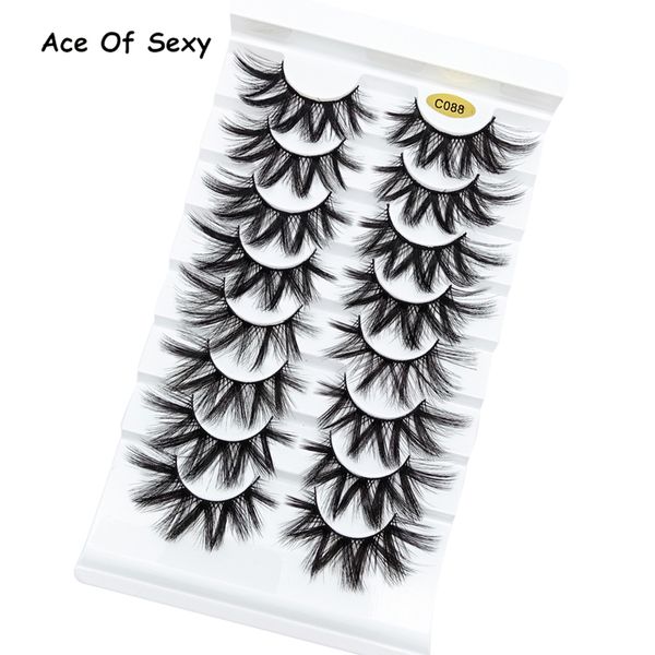 aceof6d faux mink hair false eyelashes natural long wispies lashes handmade cruelty-criss-cross eyelashes makeup tools
aceof6d faux mink hair false eyelashes natural long wispies lashes handmade cruelty-criss-cross eyelashes makeup tools
