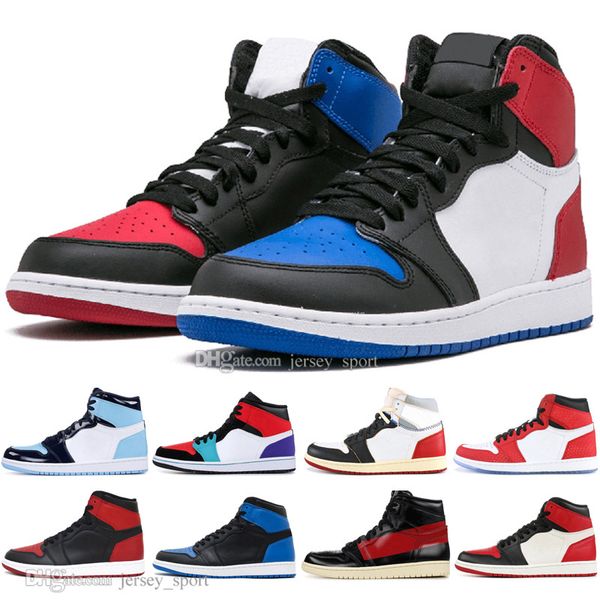 2019 new 1 og banned bred toe spider-man unc 1s 3 mens basketball shoes homage to home chicago royal blue men sports designer sneakers, White;red
2019 new 1 og banned bred toe spider-man unc 1s 3 mens basketball shoes homage to home chicago royal blue men sports designer sneakers, White;red