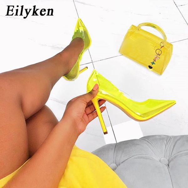 eilyken 2020 summer pvc transparent women pointed pumps ultray high heel stilettos wedding dress party shoes size 35-40, Black
eilyken 2020 summer pvc transparent women pointed pumps ultray high heel stilettos wedding dress party shoes size 35-40, Black