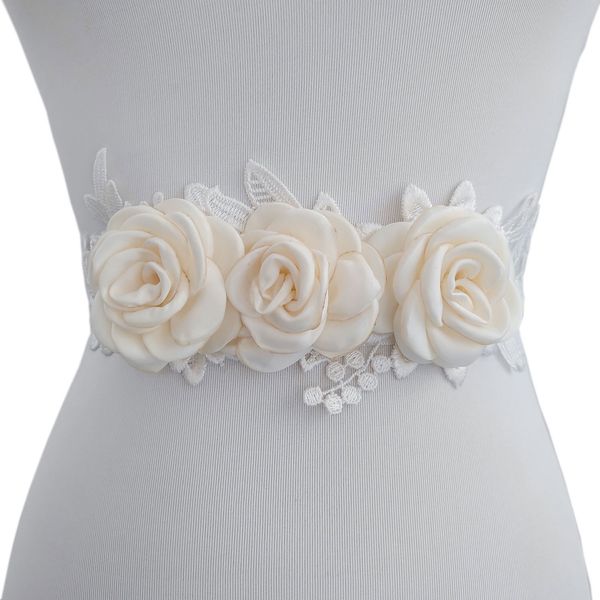 fashion beautiful flowers wedding sashes accessories bridal belts satin pearl woman girl sashes, White
fashion beautiful flowers wedding sashes accessories bridal belts satin pearl woman girl sashes, White
