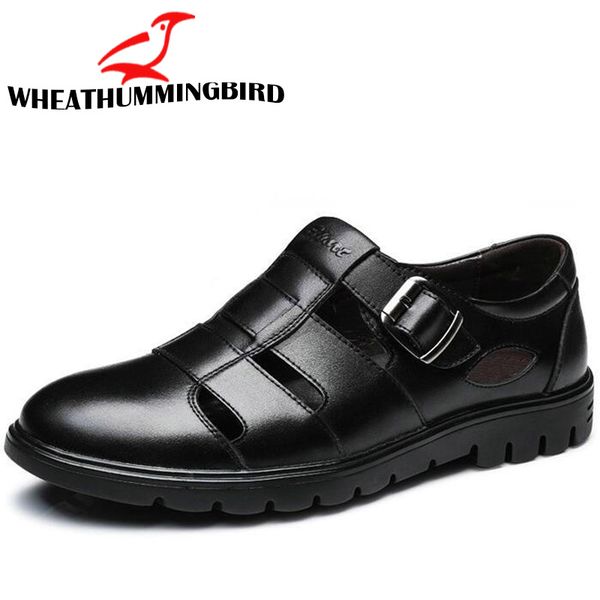 big size 47 summer mens genuine leather sandals mature man casual sandal shoes fashion beach shoes dad breathable ra-24, Black
big size 47 summer mens genuine leather sandals mature man casual sandal shoes fashion beach shoes dad breathable ra-24, Black