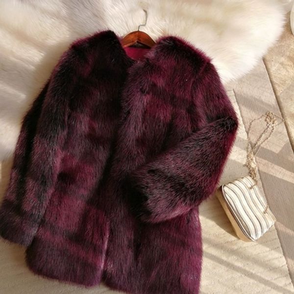 2018 new style high-end fashion women faux fur coat s48, Black
2018 new style high-end fashion women faux fur coat s48, Black