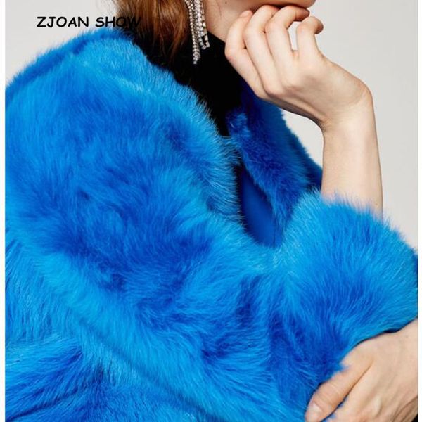 2018 new women winter blue v neck hairy shaggy faux fur jackets vintage long sleeve furry faux fur coat loose outerwear, Black
2018 new women winter blue v neck hairy shaggy faux fur jackets vintage long sleeve furry faux fur coat loose outerwear, Black