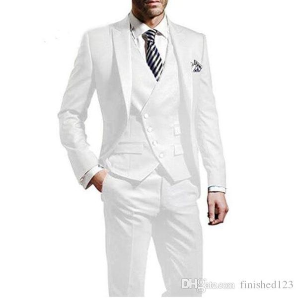 very good one button white groom tuxedos peak lapel men suits 3 pieces wedding/prom/dinner blazer (jacket+pants+vest+tie) w568, Black;gray
very good one button white groom tuxedos peak lapel men suits 3 pieces wedding/prom/dinner blazer (jacket+pants+vest+tie) w568, Black;gray