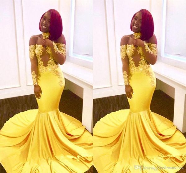 2019 yellow african mermaid prom dresses long lace off shoulder long sleeves see through sweep train formal evening party wear gowns, Black;red
2019 yellow african mermaid prom dresses long lace off shoulder long sleeves see through sweep train formal evening party wear gowns, Black;red