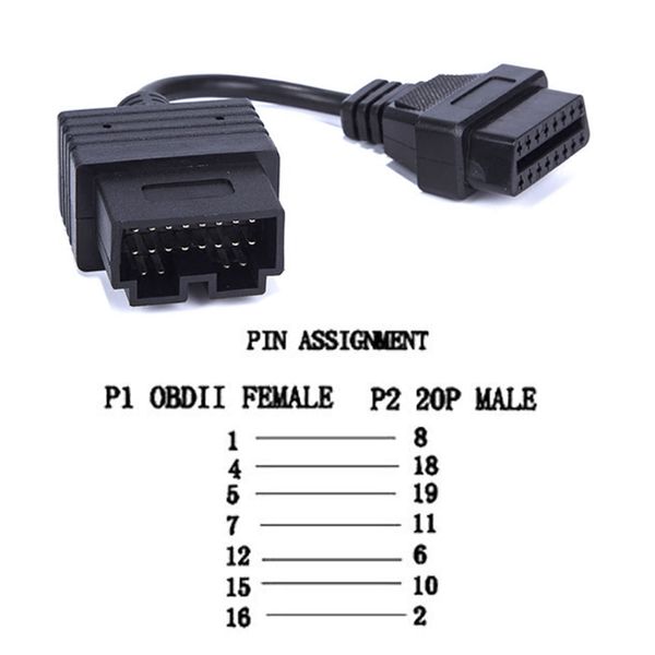 20pin male to obdii 16pin female for kia vehicle obd 1 to obd 2 cable diagnosis extender 20 pin obd2 wire rod
20pin male to obdii 16pin female for kia vehicle obd 1 to obd 2 cable diagnosis extender 20 pin obd2 wire rod