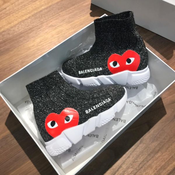 2020 designer- new children s casual shoes 190807#06, Black;red