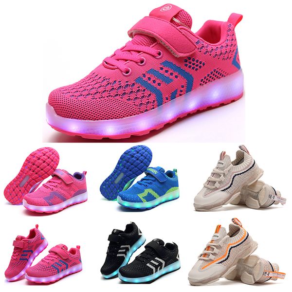 new arrival running shoes for boy and girl white pink black blue orange fashion boys girls led shoes sports sneakers 08, White;red
new arrival running shoes for boy and girl white pink black blue orange fashion boys girls led shoes sports sneakers 08, White;red
