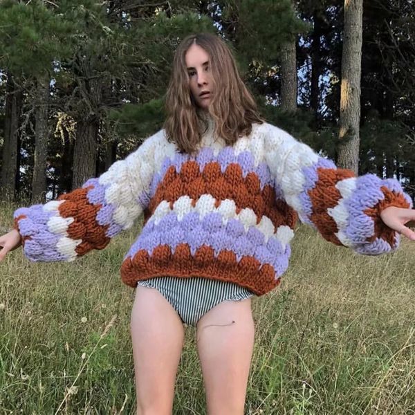 khalee yose winter thick warm sweater pullovers 2019 color blocked christmas sweaters o-neck long lantern sleeve women sweaters, White;black
khalee yose winter thick warm sweater pullovers 2019 color blocked christmas sweaters o-neck long lantern sleeve women sweaters, White;black