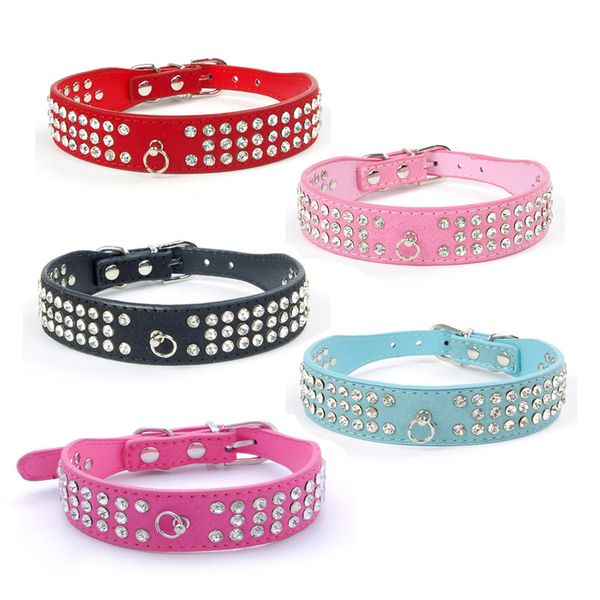 dog collars & leashes pet accessories 3 rows rhinestone pu leather collar for small medium large dogs neck strap adjustable safe puppy
dog collars & leashes pet accessories 3 rows rhinestone pu leather collar for small medium large dogs neck strap adjustable safe puppy
